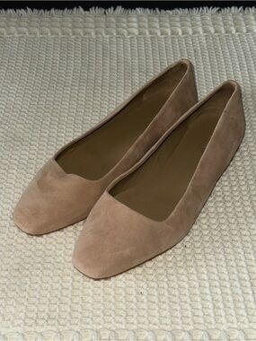 Vince Suede Square Toe Flats